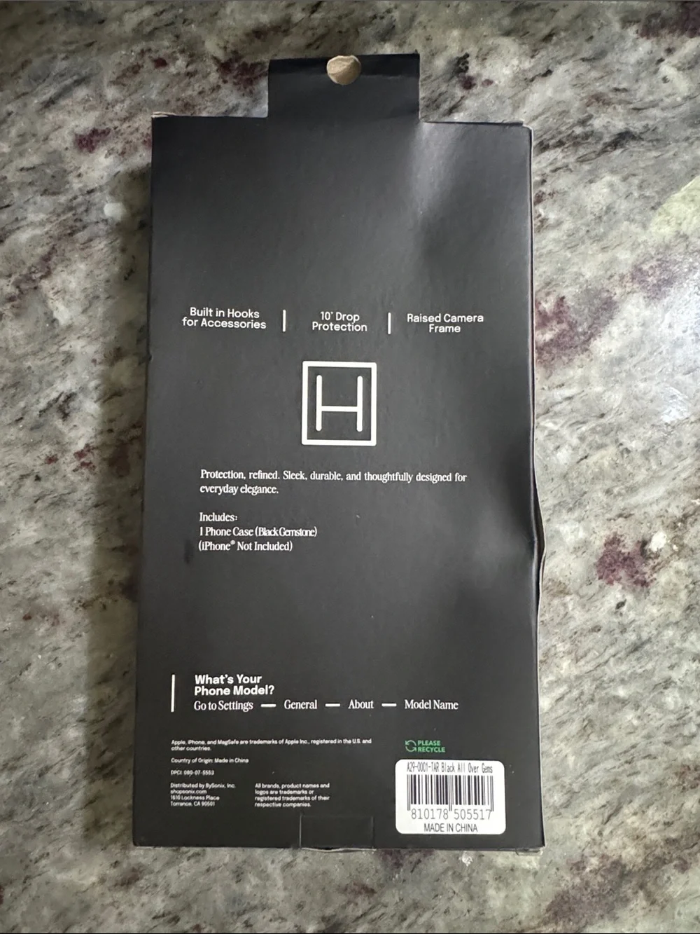 Black Gemstone iPhone 17 Pro Max Case